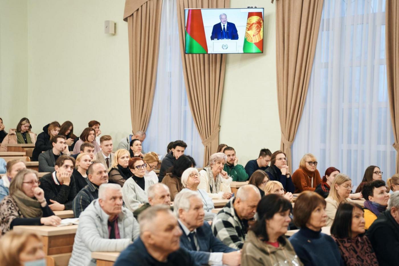 В БНТУ посмотрели Послание Президента Республики Беларусь белорусскому народу и Национальному собранию